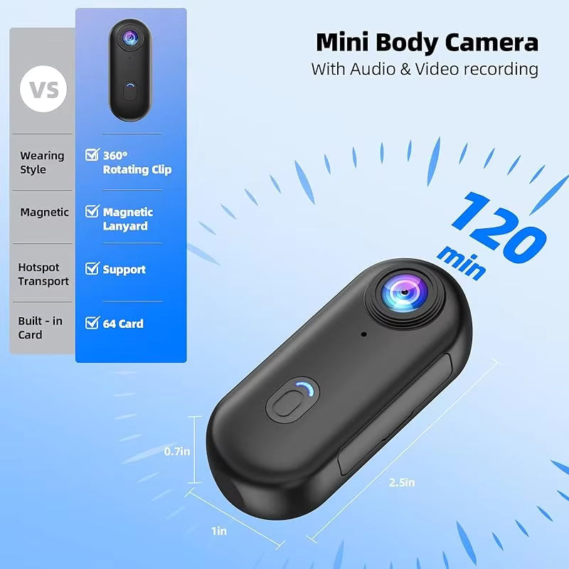 4K Mini WiFi Action Clippable Camera